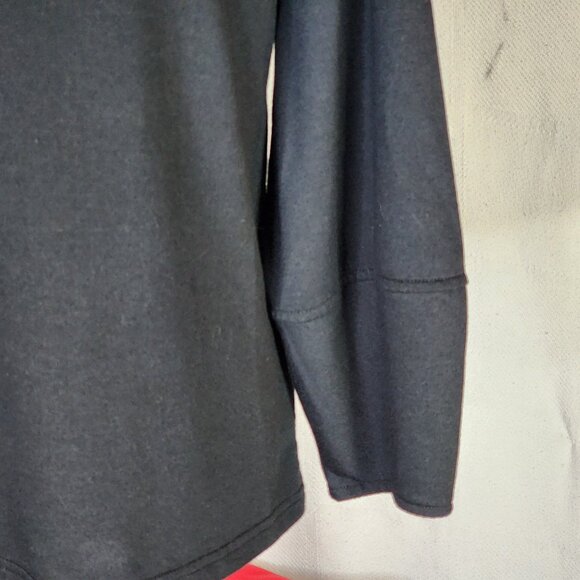 Banana Republic Black Grey Crew Neck 3/4 Sleeve Litwt Poly Rayon Span Top Size S - Picture 6 of 16
